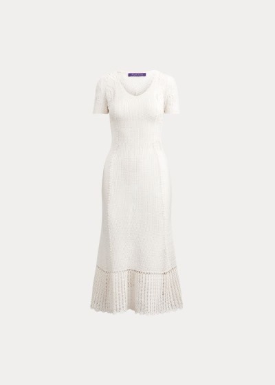 Ralph Lauren Crocheted Silk Kjole Dame Danmark (JLXQT6174)